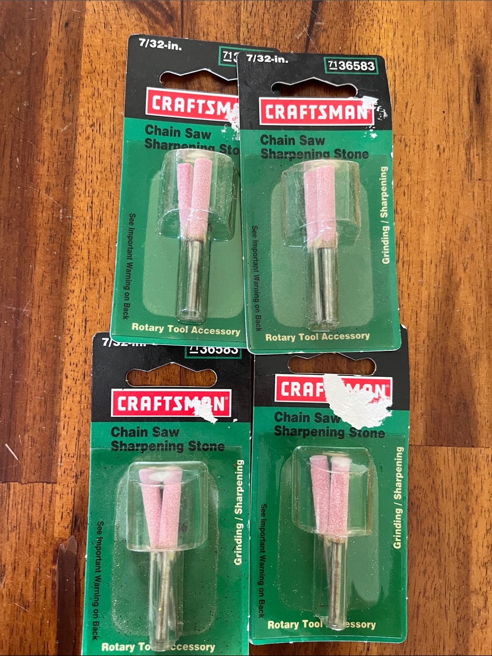 Sears CRAFTSMAN 7/32” Chain Saw Stones Grinding/Sharpening X4pkgs W/2 In Each